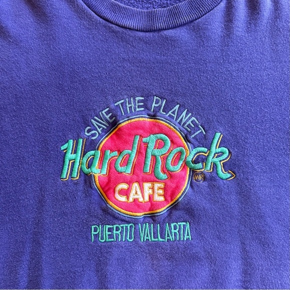 Vintage Purple Hard Rock Cafe Puerto Vallarta Sweater - Picture 5 of 5